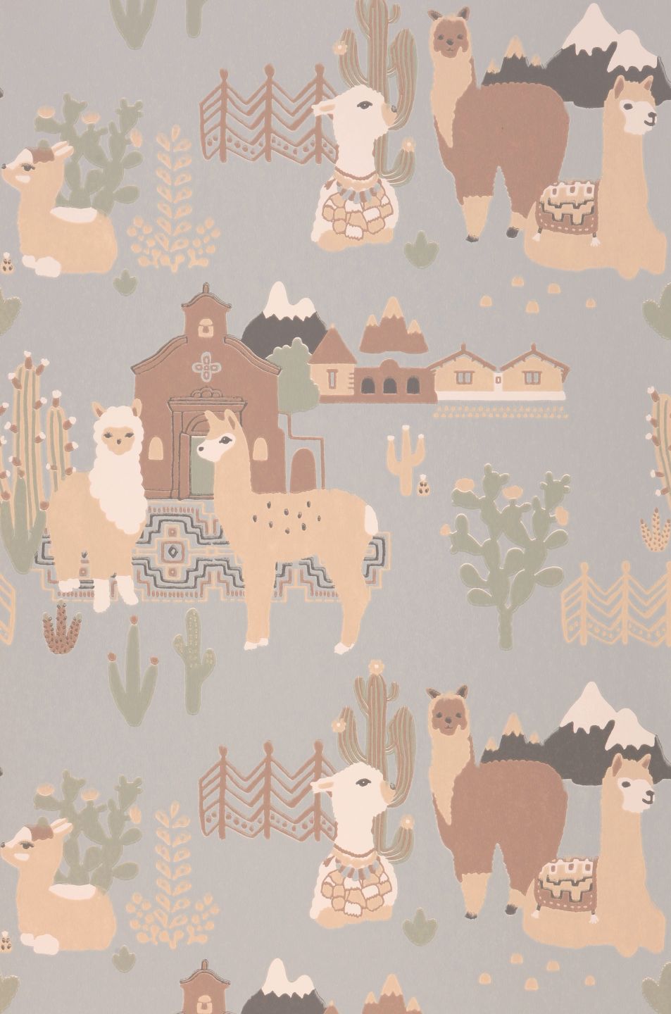  Lama Village Pastel Grey Blue