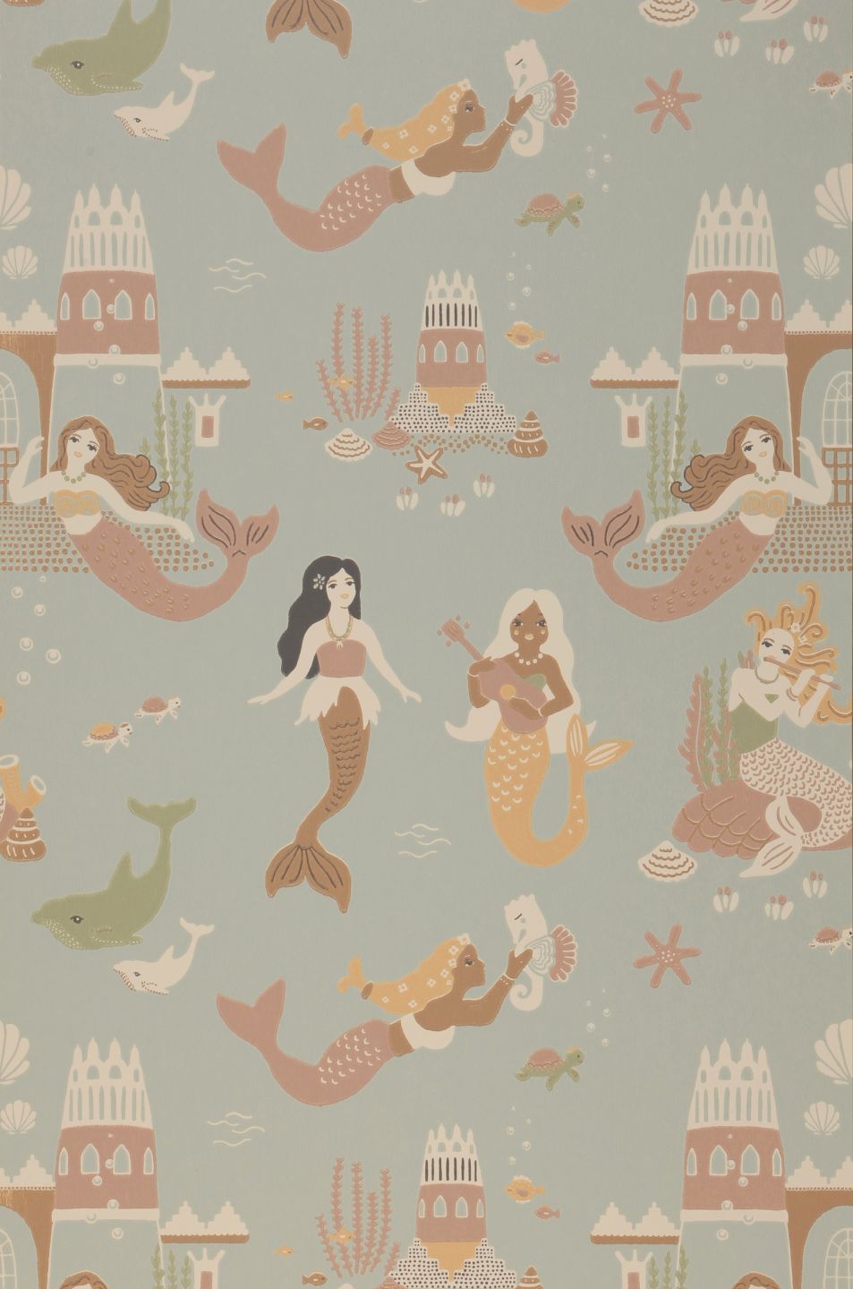  Mermaid Reef Pastel Grey Blue
