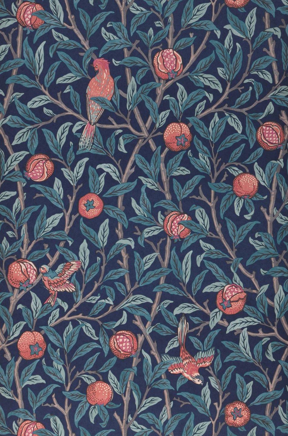  Bird & Pomegranate Dark Blue