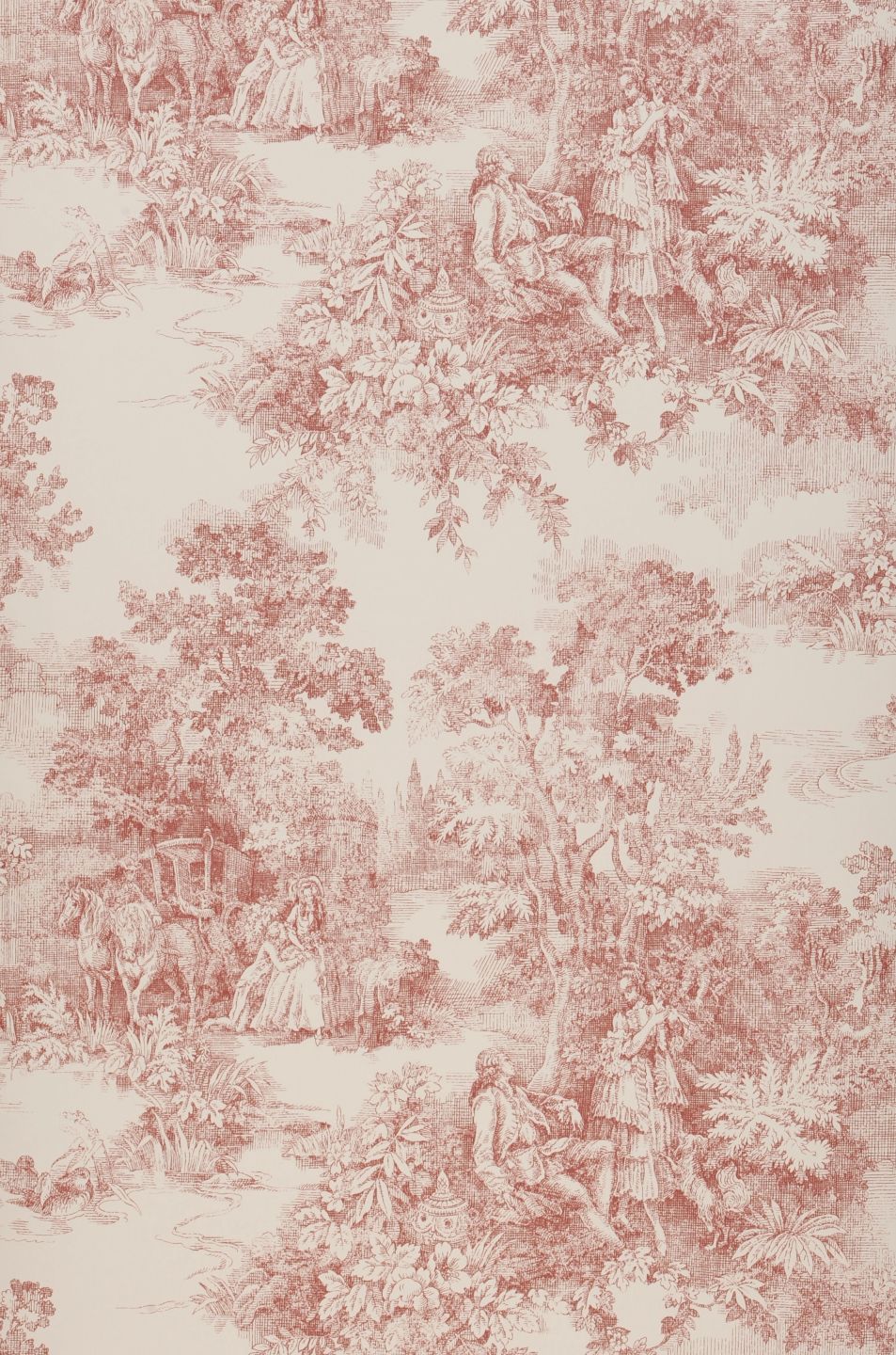  Countryside Toile Red Brown