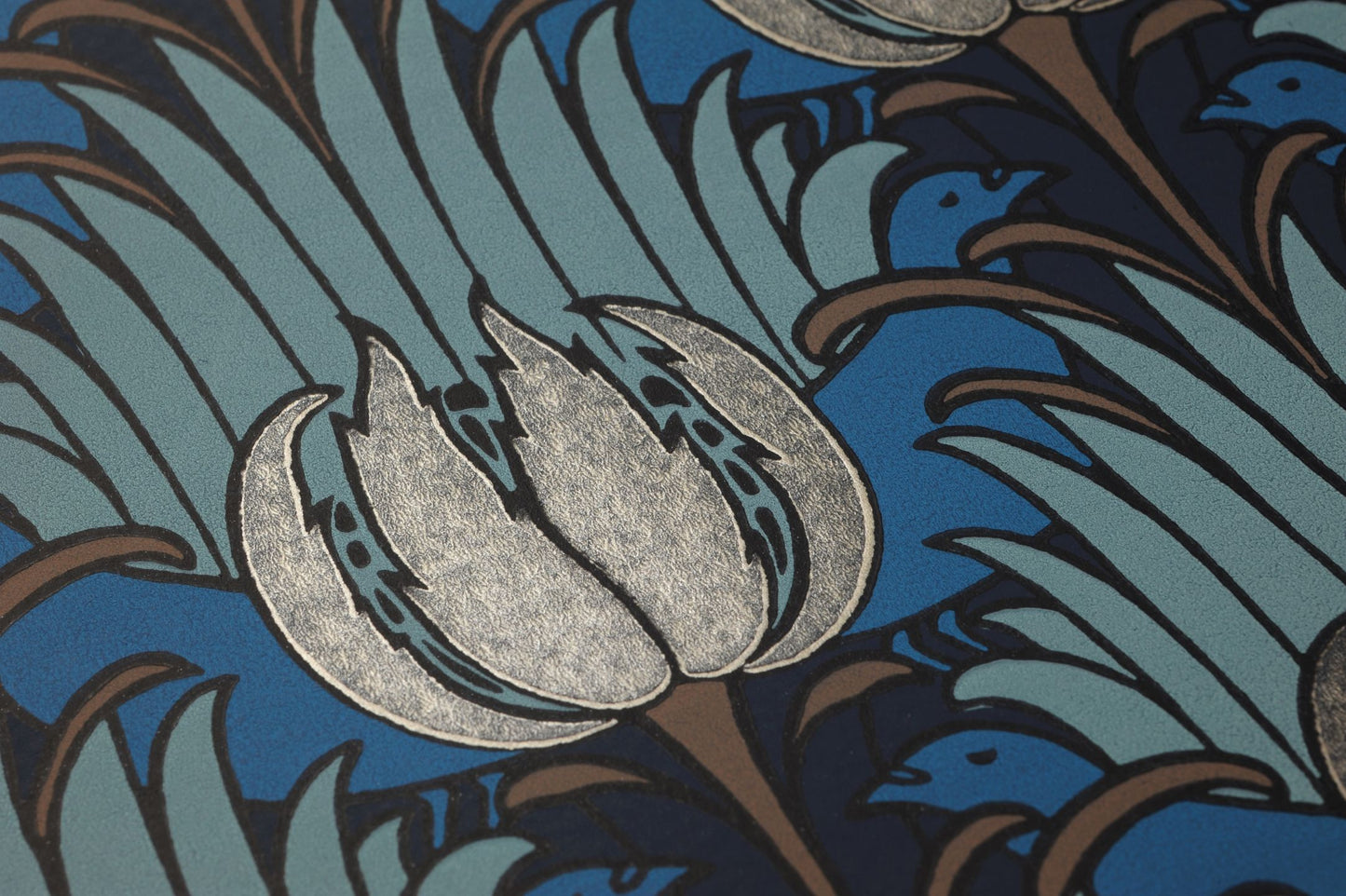  Tulip And Bird Grey Blue