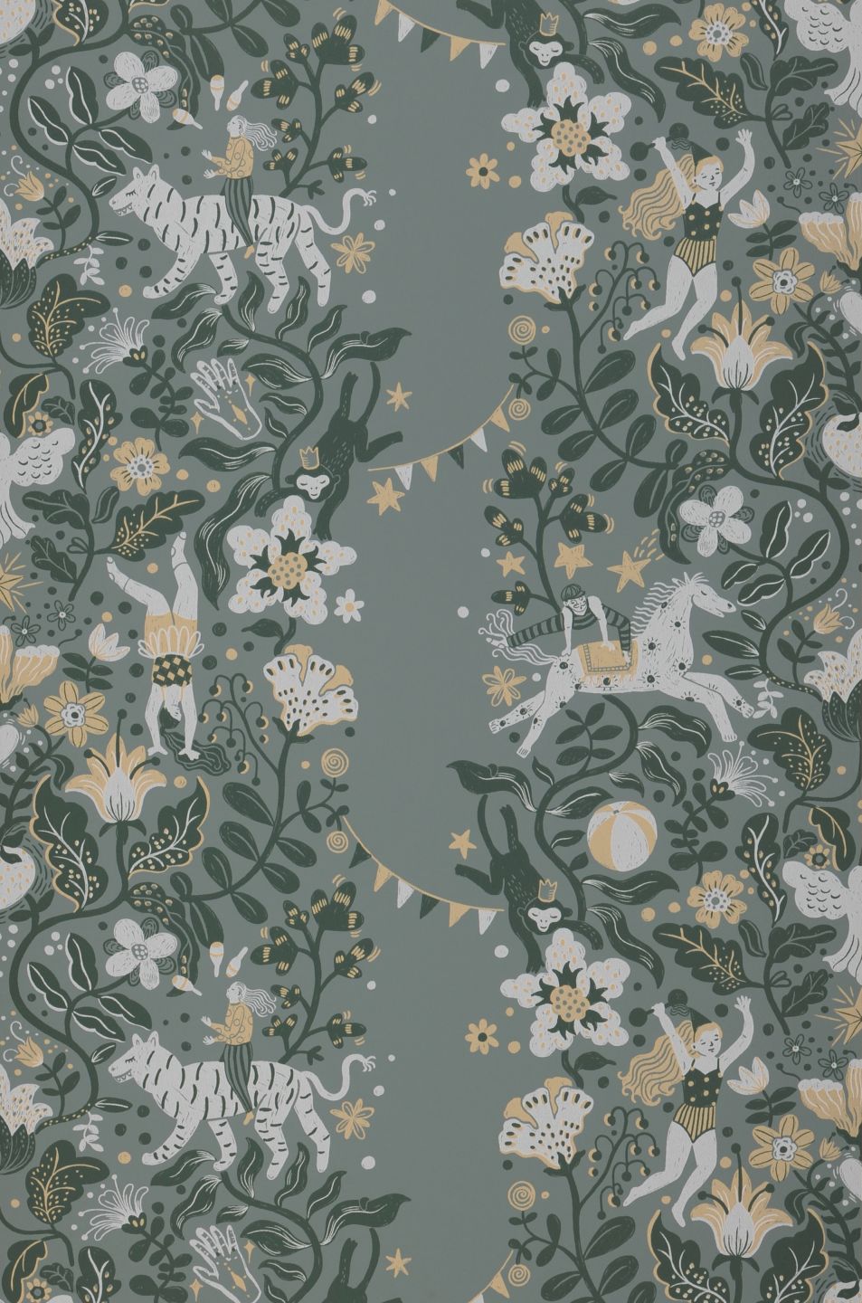  Circus Life Grey Turquoise