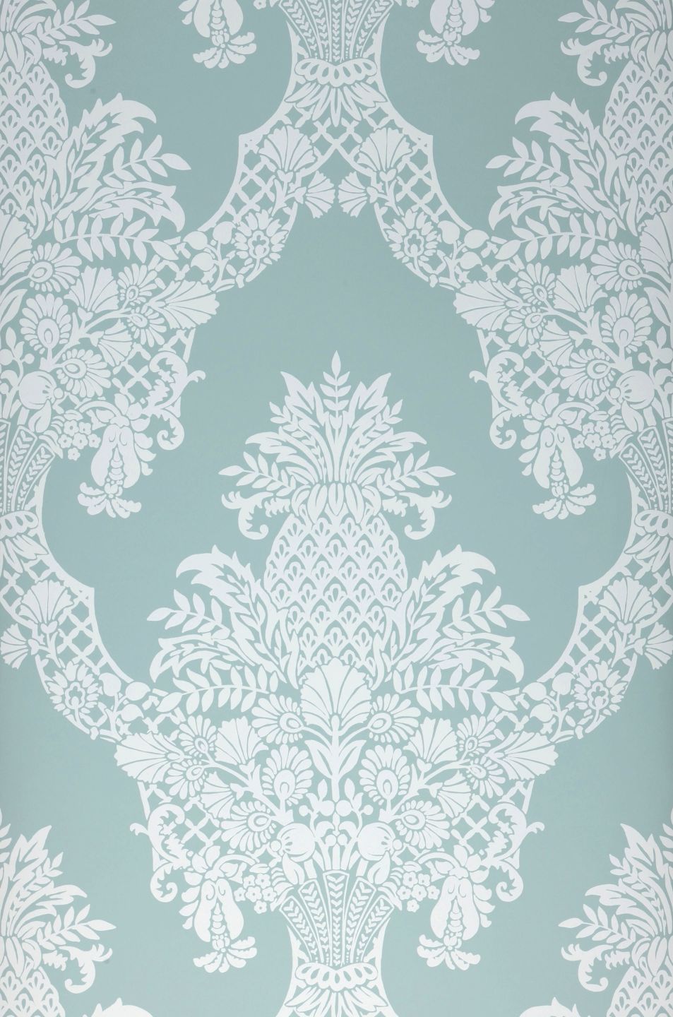 YORK Pineapple Damask Pastel Turquoise