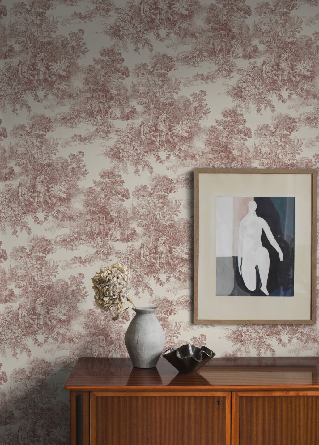  Countryside Toile Red Brown