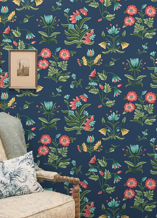YORK Heirloom Floral Dark Blue