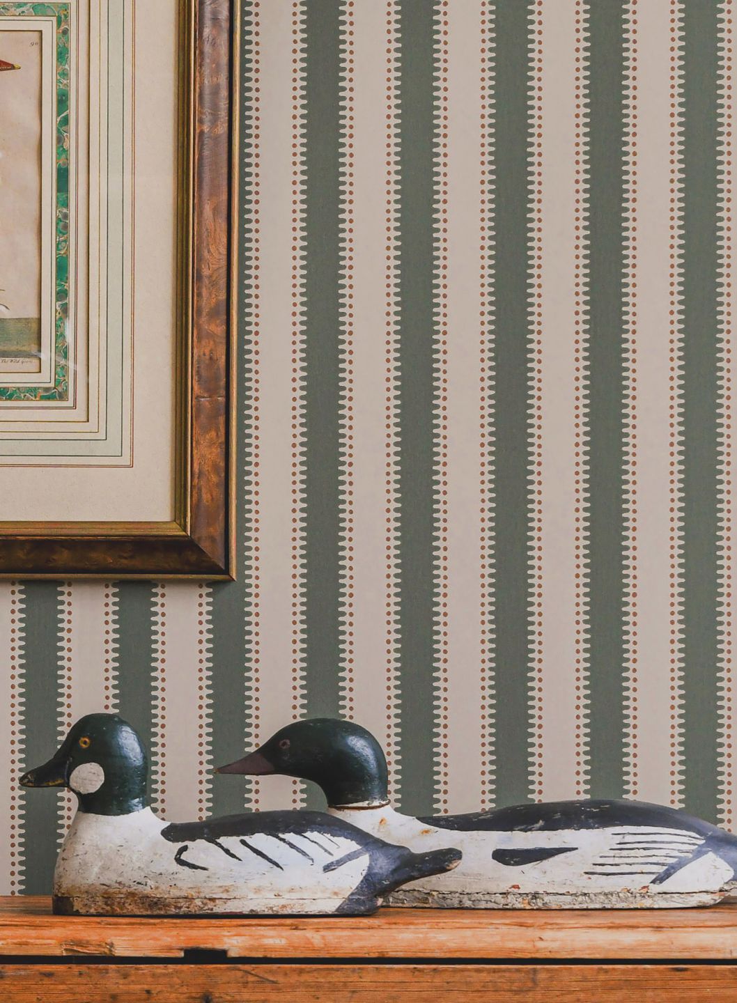  Jagged Stripe Pine Green