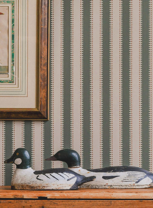  Jagged Stripe Pine Green