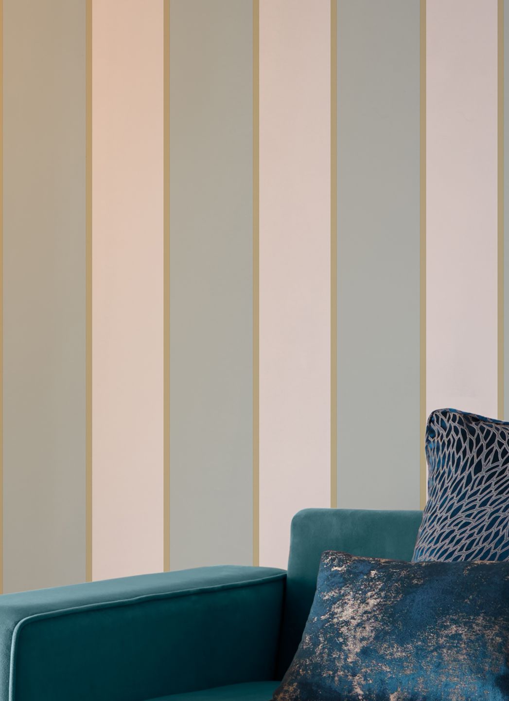  Lustre Lines Turquoise Grey
