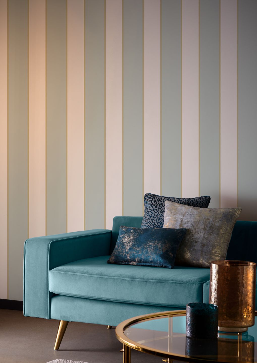  Lustre Lines Turquoise Grey