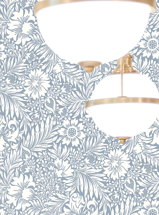 YORK Modern Acanthus Light Blue Grey