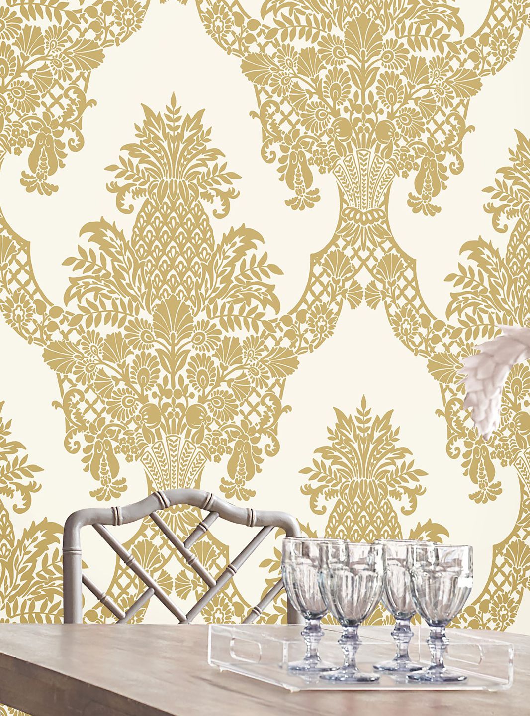 YORK Pineapple Damask Pearl Gold