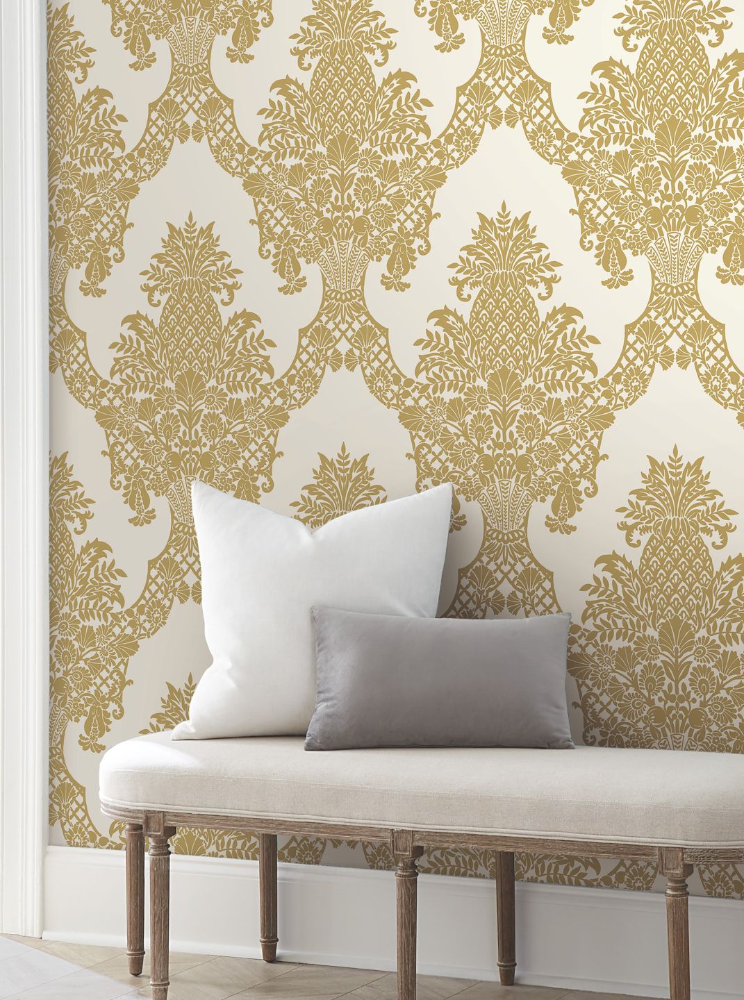 YORK Pineapple Damask Pearl Gold