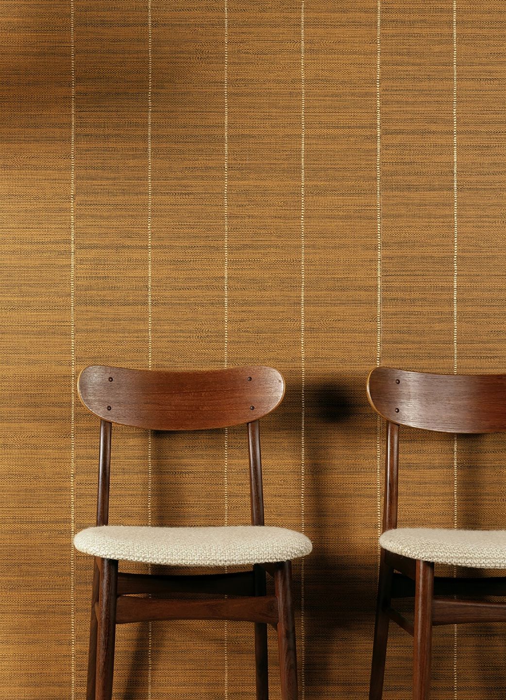  Printed Grasscloth Ochre Brown
