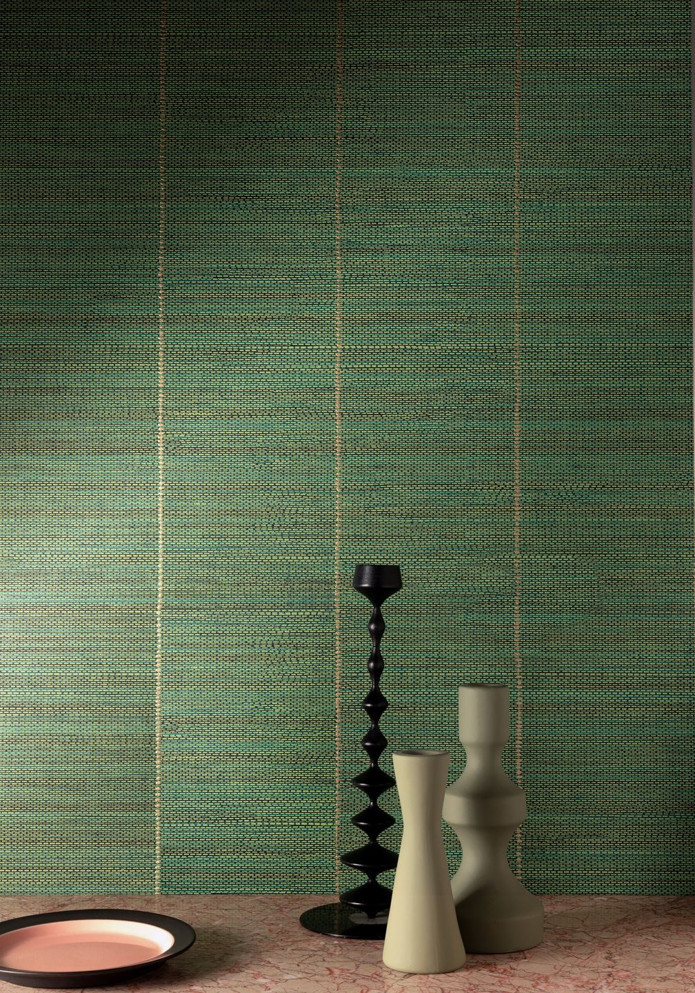  Printed Grasscloth Pale Green