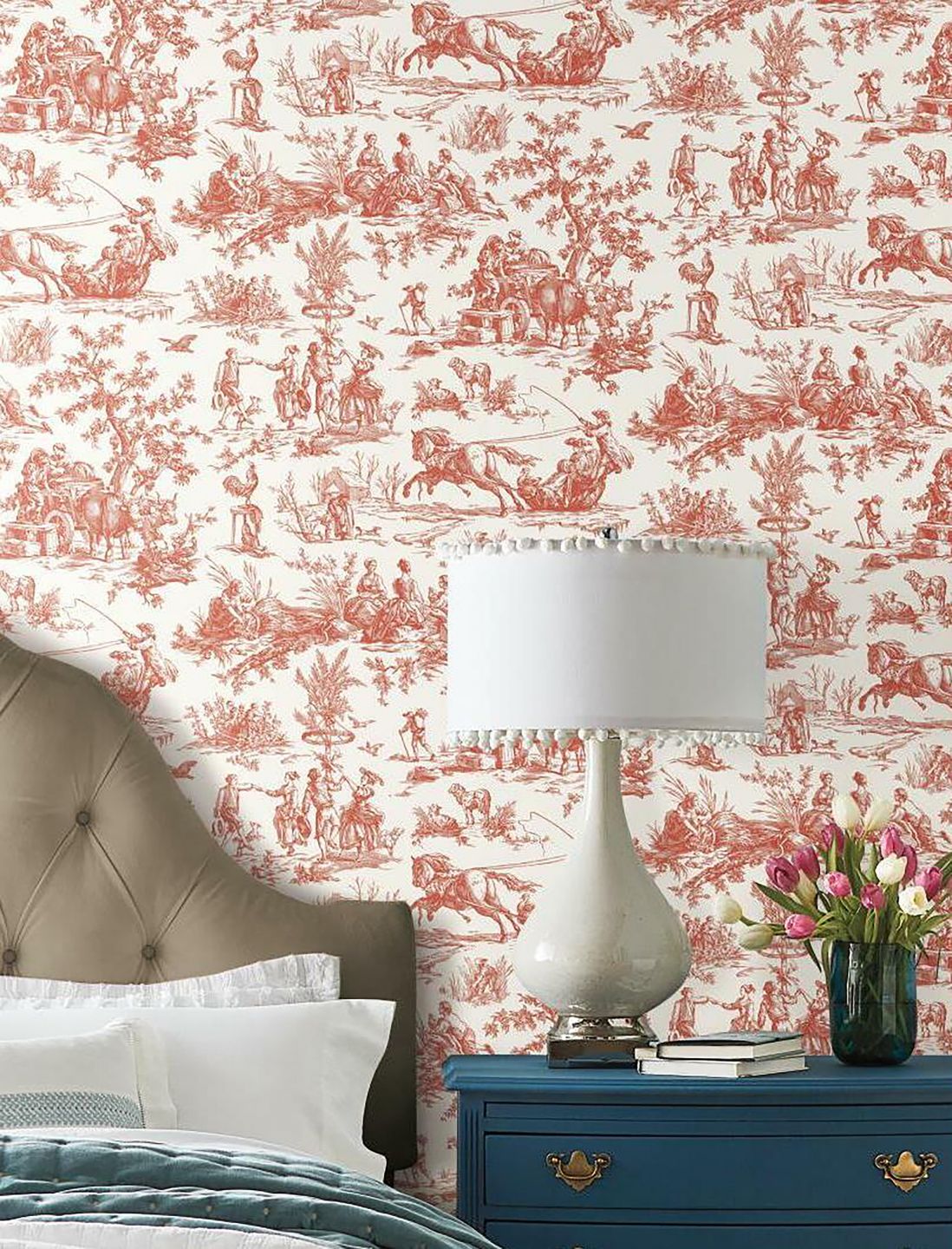 YORK Toile De Jouy Red