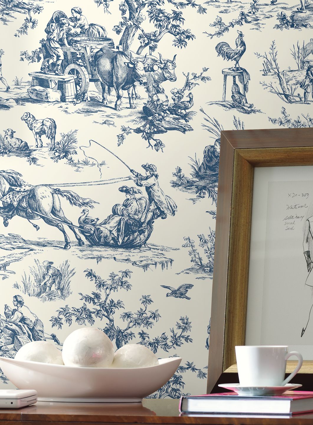 YORK Toile De Jouy Blue