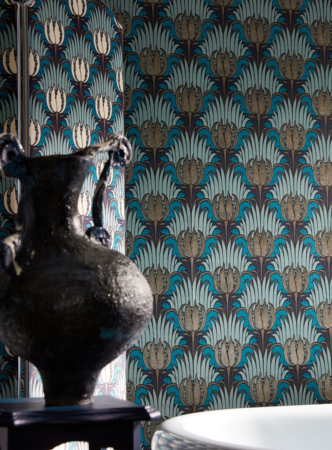  Tulip And Bird Grey Blue