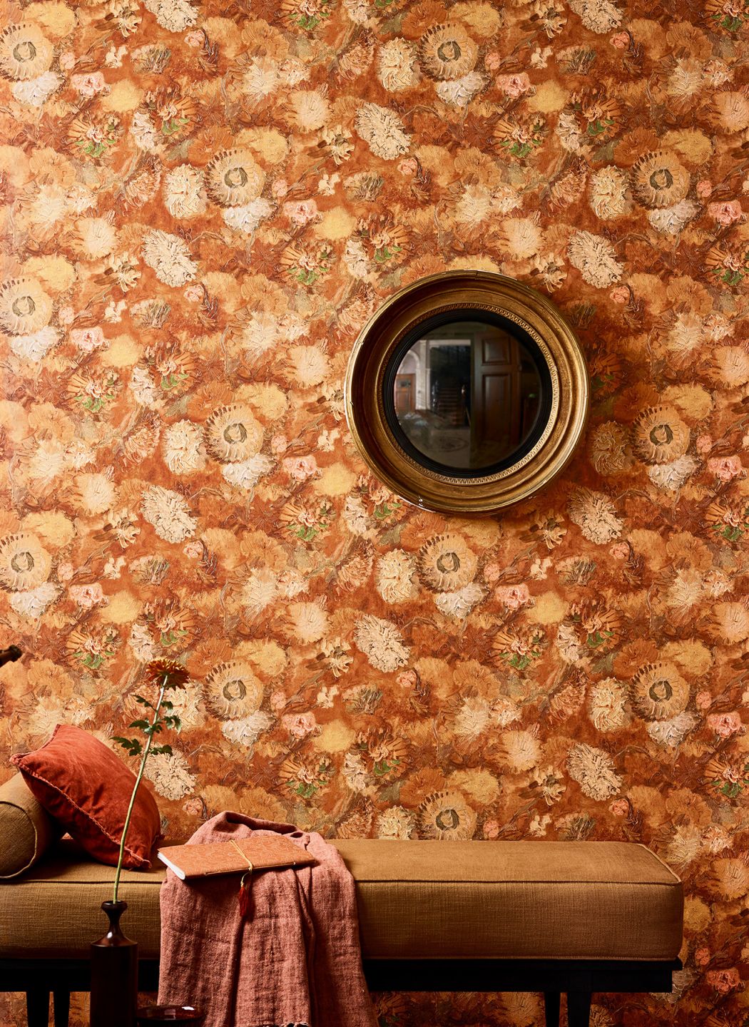  VanGogh Peonies Brown Tones