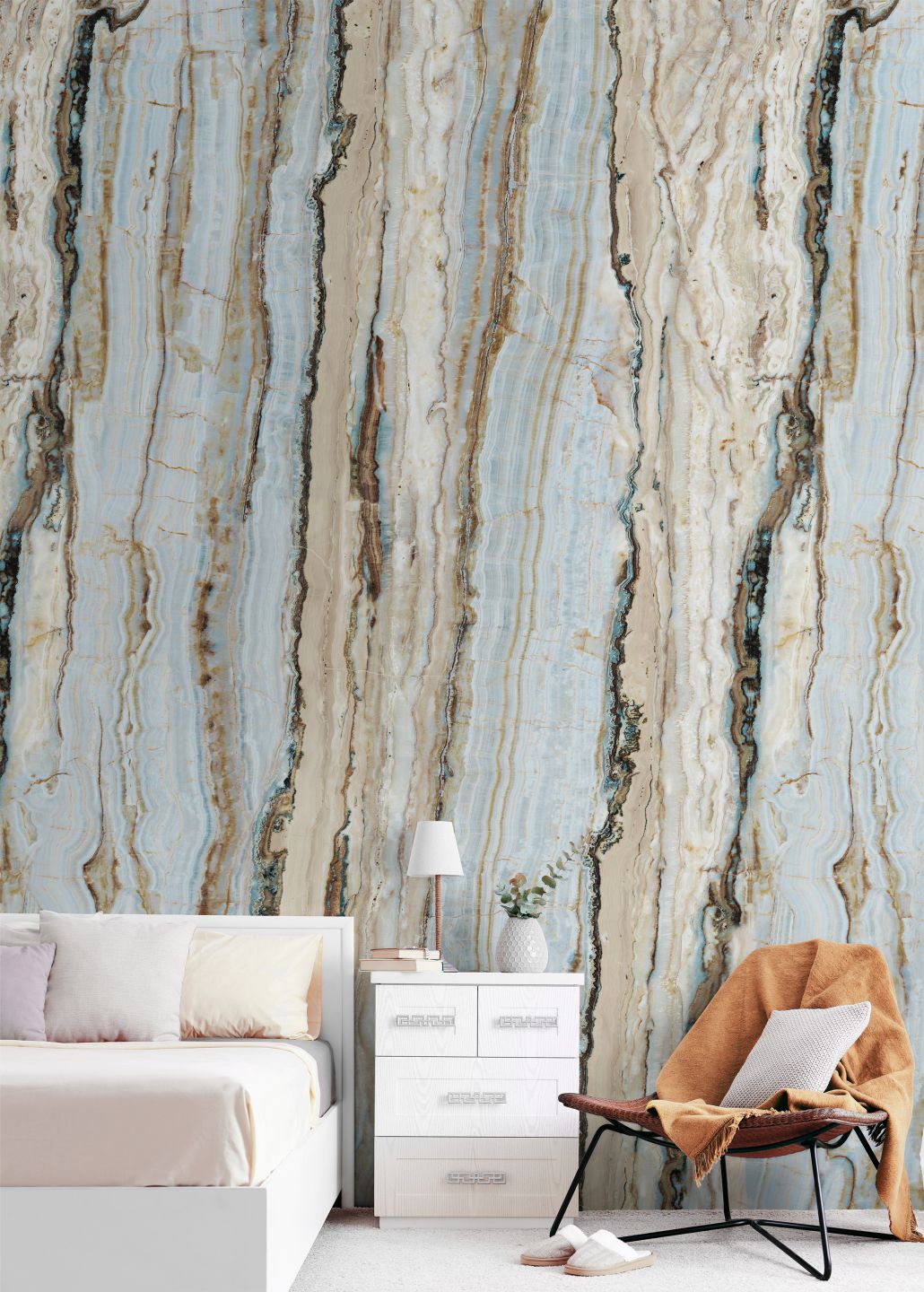  Vertical Marble Turquoise Blue